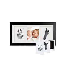 Load image into Gallery viewer, Baby's Mark Classic Imprint Frame Wooden Photo Frame with Hand Footprint Makers Imprint Kit Baby Ink Pad Newborn Baby Souvenir
